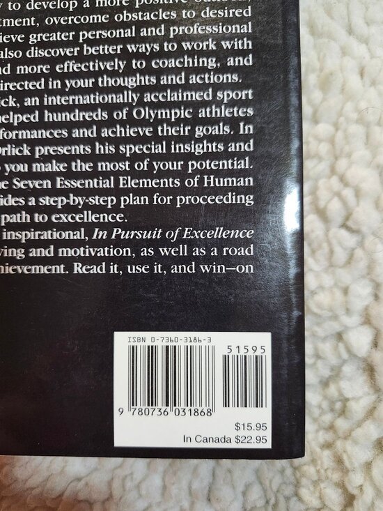 In Pursuit of Excellence Terry Orlick Third Edition Paperback Sports Psychology - Picture 12 of 12